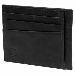 Lucleon Porte-cartes Montreal en cuir noir RFID
