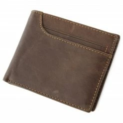 Collin Rowe Portefeuille en cuir asymétrique marron -Portefeuilles Soldes 5 6 28 scaled