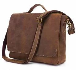 Delton Bags Sac en cuir marron mat Baiu
