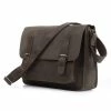 Delton Bags Porte-documents en cuir brun lisse