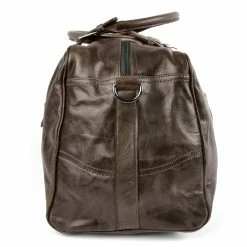 Delton Bags Sac weekend / sac de sport en cuir vert olive Matan -Portefeuilles Soldes 5835 04