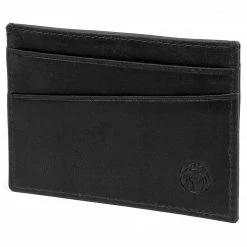 Lucleon Mini porte-cartes Montreal en cuir noir RFID