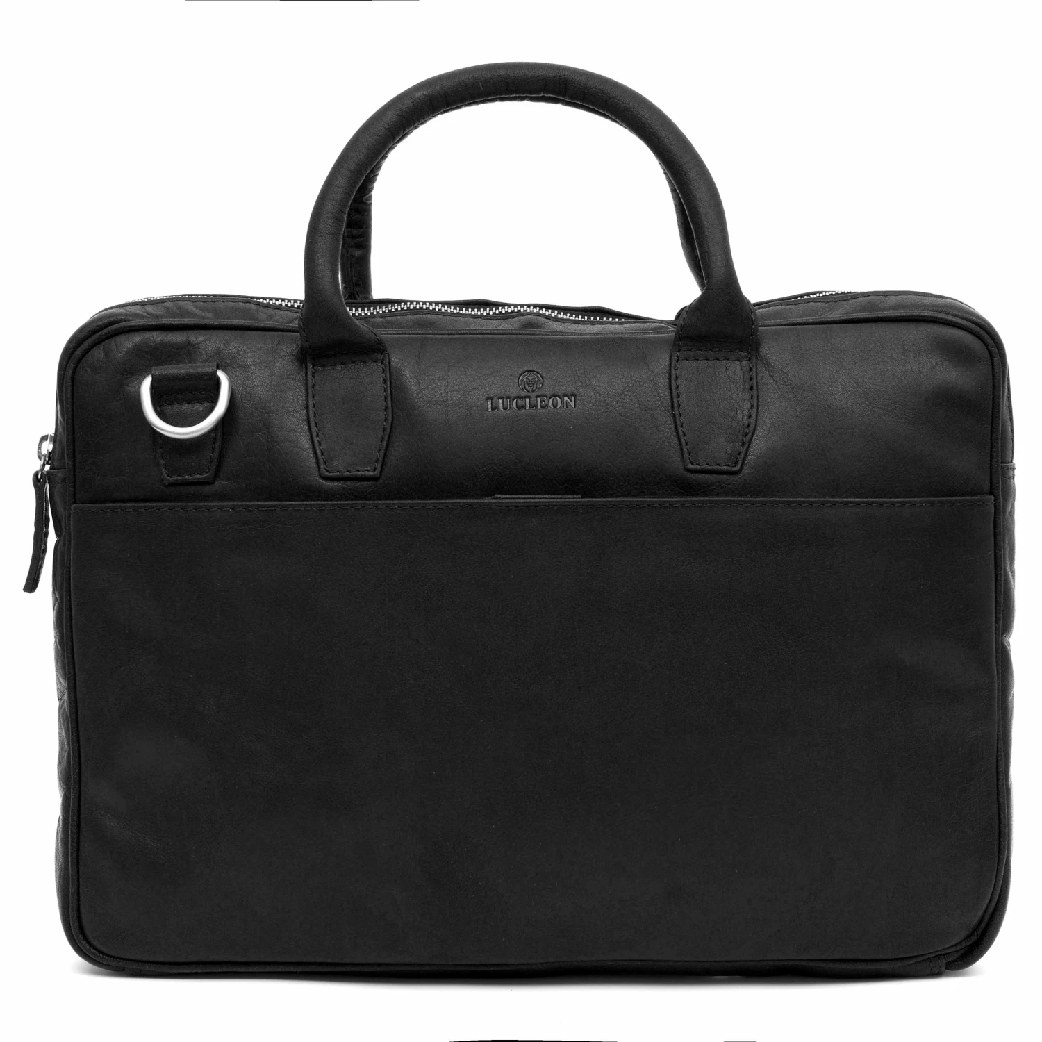 Lucleon Sac Montreal Executive Slim 13" en cuir noir 2 Lucleon Sac Montreal Executive Slim 13" en cuir noir – Image 2