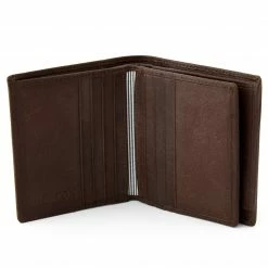 Lucleon Portefeuille en cuir marron vertical et fin California -Portefeuilles Soldes 6 3 76