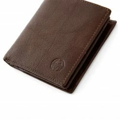 Lucleon Portefeuille en cuir marron vertical et fin California -Portefeuilles Soldes 6 8 5