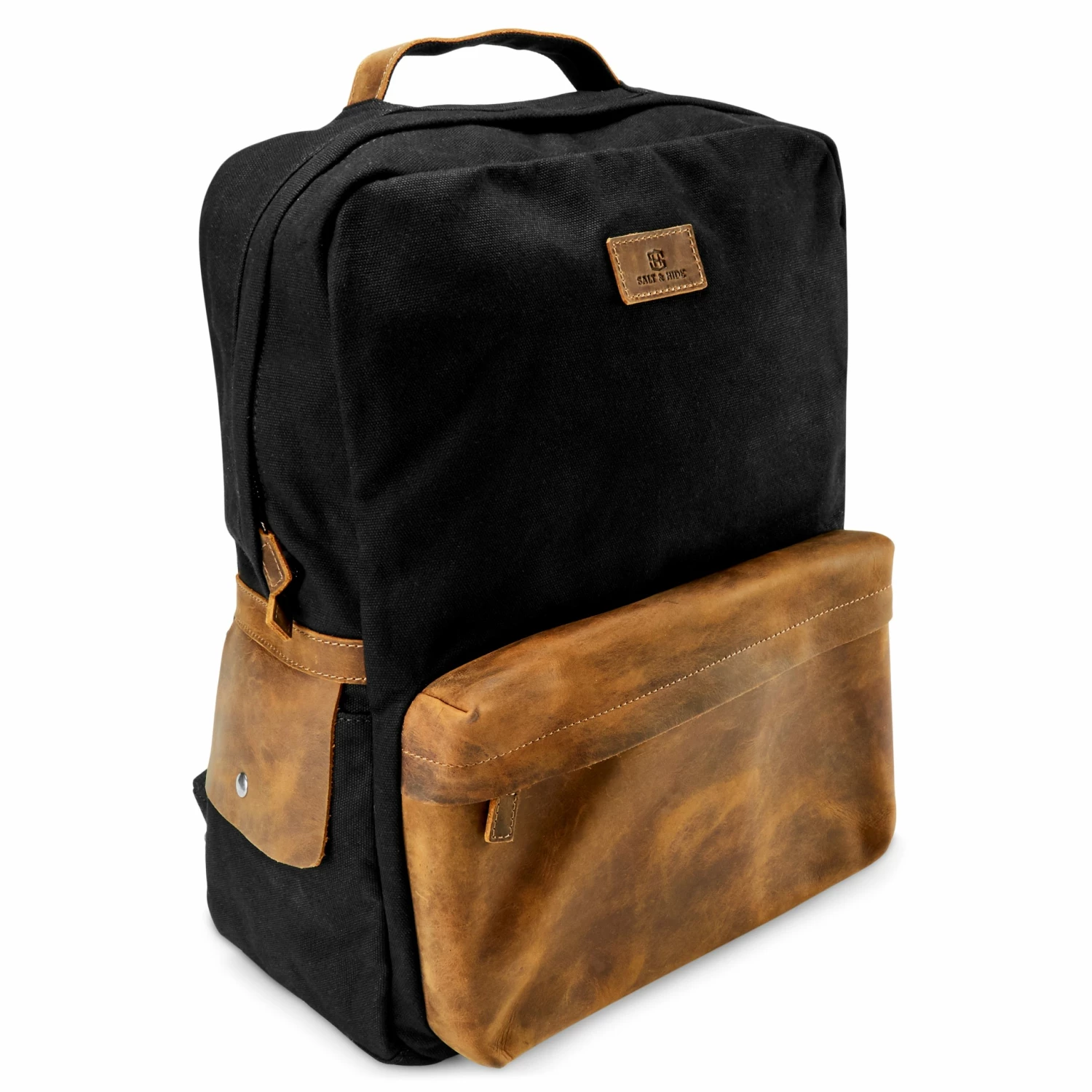 Salt & Hide Sac à dos noir et brun havane Tarpa Sawyer 5 Salt & Hide Sac à dos noir et brun havane Tarpa Sawyer – Image 5