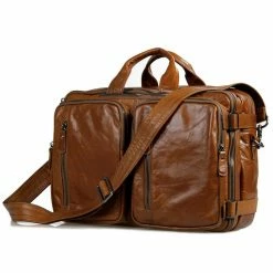 Delton Bags Sac en cuir brun Camel Aztec