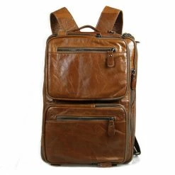 Delton Bags Sac en cuir brun Camel Aztec -Portefeuilles Soldes 7014B 4