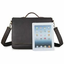 Delton Bags Porte-documents en suède marron -Portefeuilles Soldes 7108Q 1