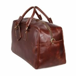 Delton Bags Sac weekend en cuir Marron Marion -Portefeuilles Soldes 7156LB 6