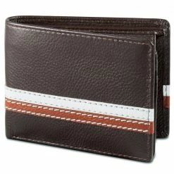 Lucleon Portefeuille Larry en cuir marron foncé anti RFID