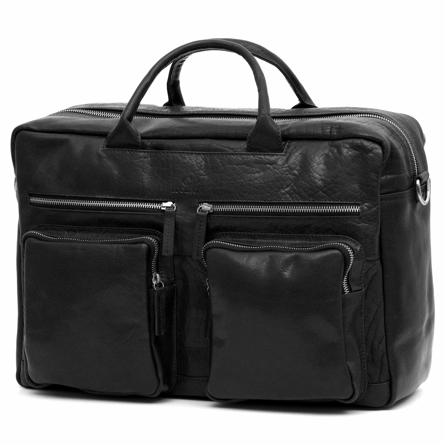 Lucleon Sac de voyage Montréal Combi en cuir noir 1 Lucleon Sac de voyage Montréal Combi en cuir noir