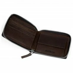 Lucleon Portefeuille Montréal zippé en cuir marron RFID -Portefeuilles Soldes 8 5 52 scaled