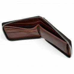 Lucleon Porte-monnaie en cuir marron Montréal à fermeture éclair et RFID -Portefeuilles Soldes 8 6 38 scaled