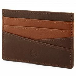 Lucleon Porte-cartes Lacey en cuir marron anti-RFID