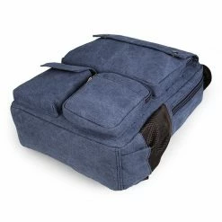 Delton Bags Sac à dos compact en denim bleu -Portefeuilles Soldes 9022K 4
