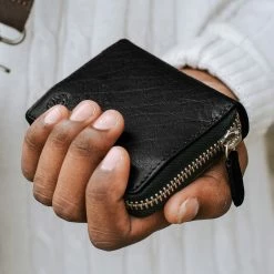 Lucleon Porte-cartes accordéon Montreal en cuir noir RFID -Portefeuilles Soldes black montreal rfid leather cardholder