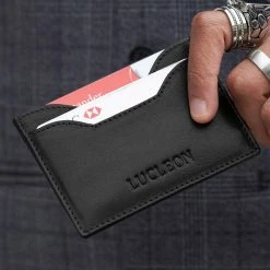 Lucleon Porte-cartes noir "Bruce" -Portefeuilles Soldes black3591 cardholder img 0681