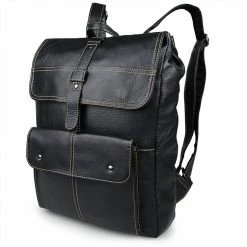 Delton Bags Sac à dos polyvalent en cuir noir