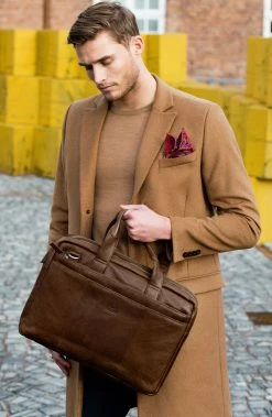 Lucleon Sac brun pour ordinateur portable "California" -Portefeuilles Soldes brown2