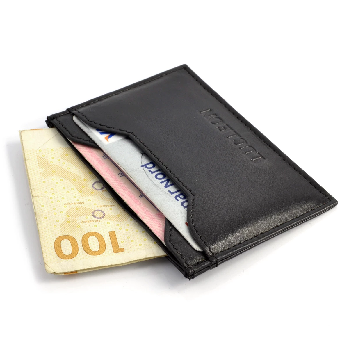 Lucleon Porte-cartes noir bloqueur RFID 2 Lucleon Porte-cartes noir bloqueur RFID – Image 2