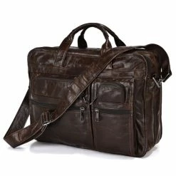 Delton Bags Sac en cuir cognac Topline
