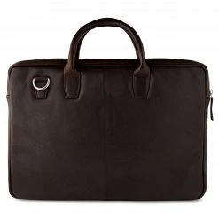Lucleon Montreal - Sac pro en cuir marron foncé à double fermeture -Portefeuilles Soldes darkbrown5 3 scaled