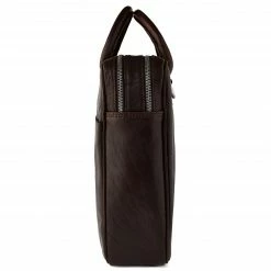 Lucleon Montreal - Sac pro en cuir marron foncé à double fermeture -Portefeuilles Soldes darkbrown5 5 scaled
