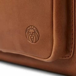 Lucleon Sac à bandoulière Laurie en cuir brun havane et brun foncé -Portefeuilles Soldes lautan6 scaled