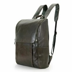 Delton Bags Sac à dos en cuir gris