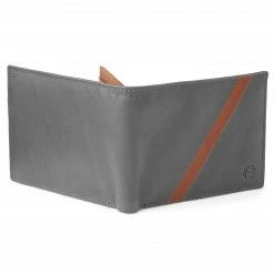 Lucleon Portefeuille en cuir gris et brun tan anti-RFID Lind -Portefeuilles Soldes lindgrey4 scaled