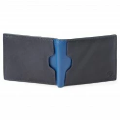 Lucleon Portefeuille en cuir bleu marine anti-RFID Lukas -Portefeuilles Soldes lukblk5 scaled