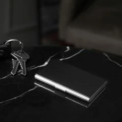 Fort Tempus Porte-cartes de crédit métal et cuir noir 10 Fort Tempus Porte-cartes de crédit métal et cuir noir -Portefeuilles Soldes rst megashoot wall 1 1048