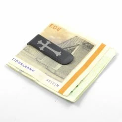 Fort Tempus Pince à billet noire avec croix argentée -Portefeuilles Soldes sort kors pengeclip 3